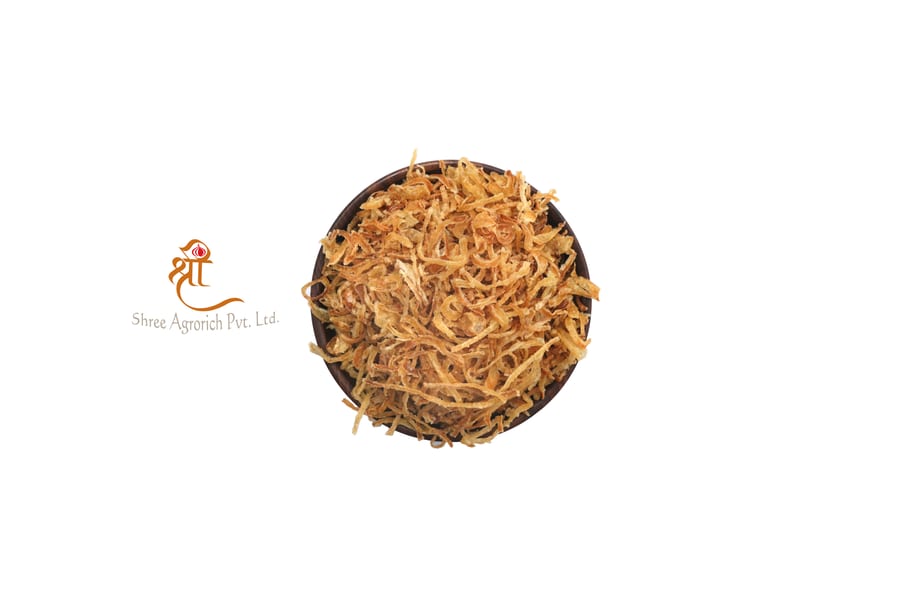 White fresh fried onion, corn-coated, superior crunch, restaurant-quality garnish